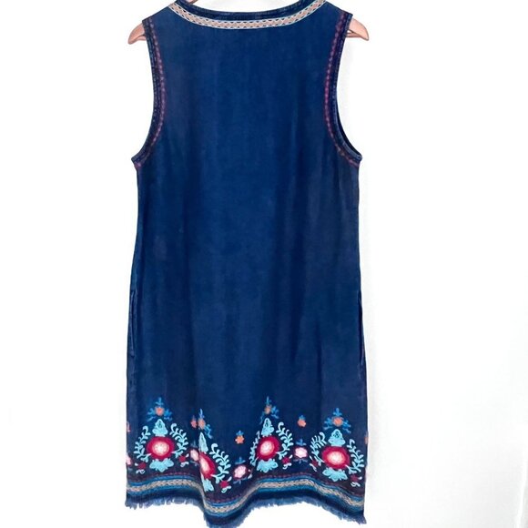 J. Jill Malibu Embroidered Denim Dress - Picture 7 of 14